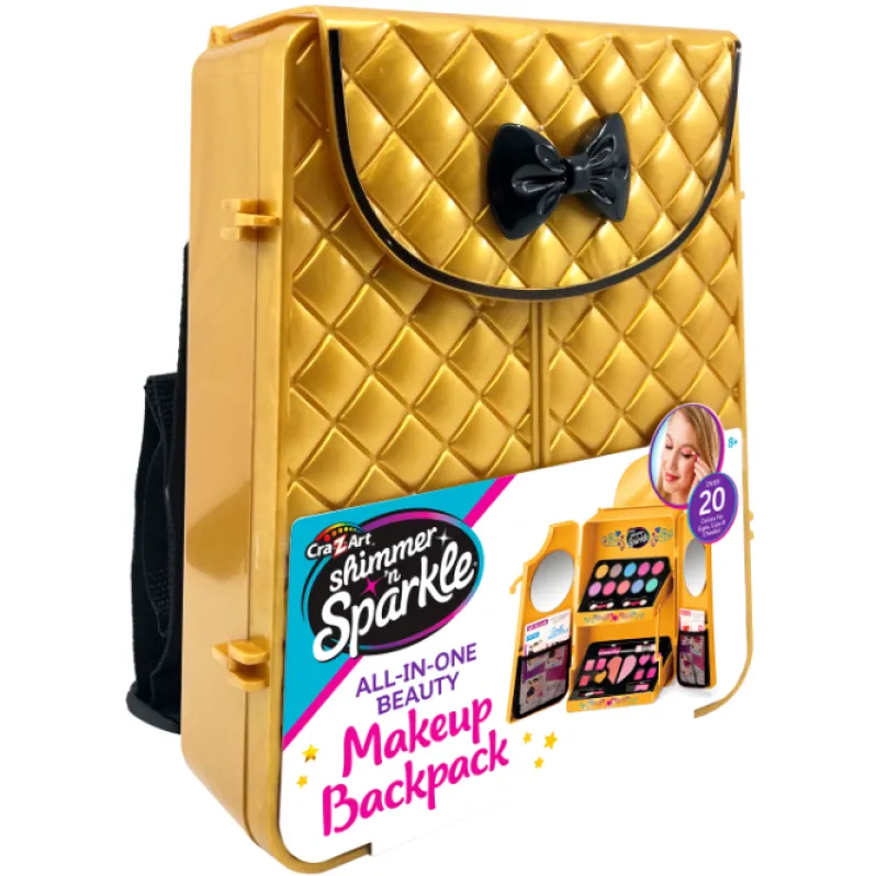 SHIMMER N SPARKLE COSMETIC BACKPACK GOLD
