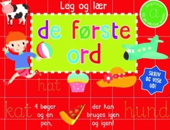 Skriv og visk ud - De første ord (kuffert med 4 bøger og pen)