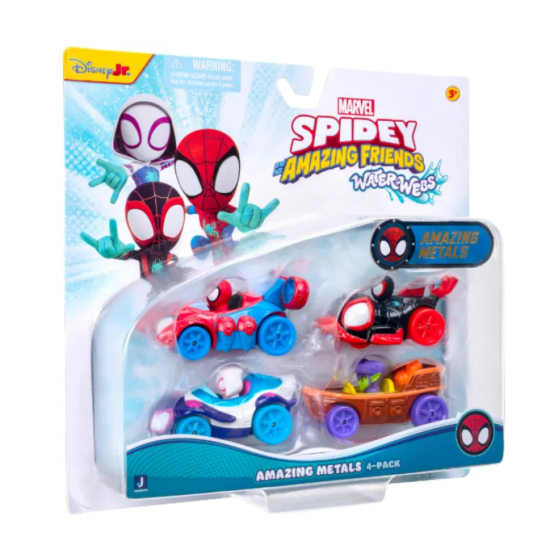 SPIDEY AMAZING METALS CAR 4 pak