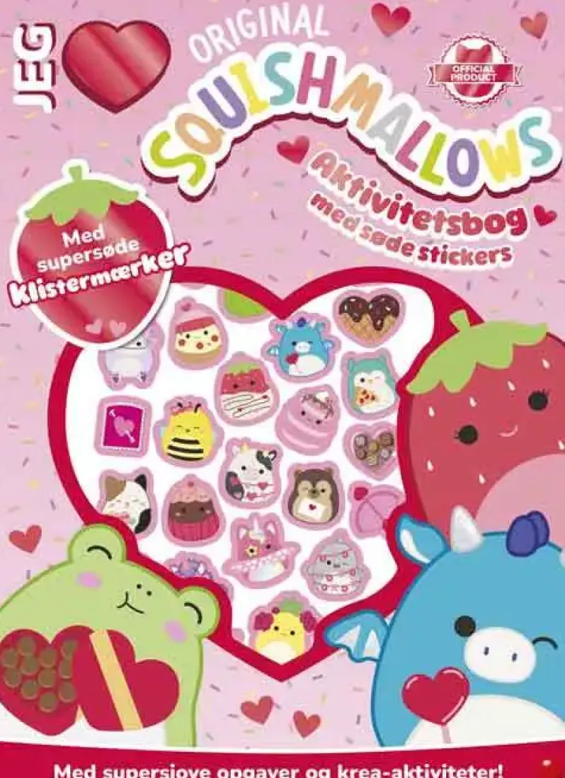 Squishmallows aktivitetsbog 2 med søde stickers