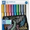 Staedtler metallic pen 10 ass farver med rund spids