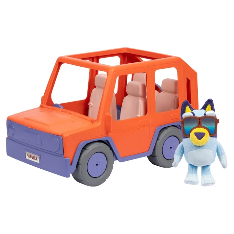 Stor Bluey Bamse og 4WD bil