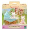 Sylvanian Families Sæt Chokoladekanin-tvillinger (barnevogn)
