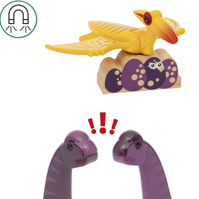 Togbanesæt med dinosaurer