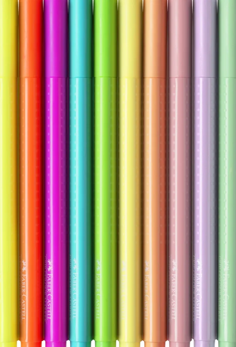 Tusser grip Faber-Castell 10 stk 5 neon 5 pastel