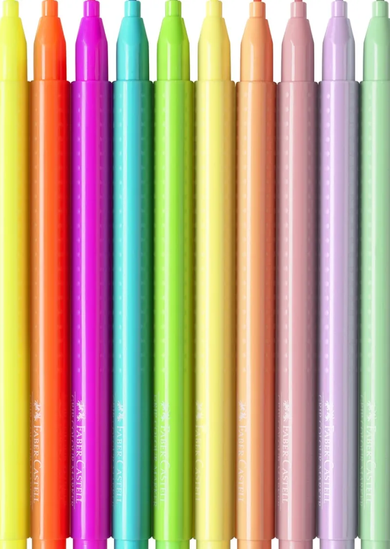 Tusser grip Faber-Castell 10 stk 5 neon 5 pastel