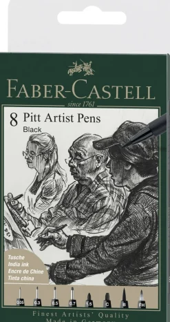 Tusser Pitt Artist Pen Sort 8 Ass