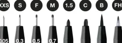 Tusser Pitt Artist Pen Sort 8 Ass