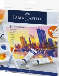 Vandfarver Faber-Castell startsæt 24 stk farver 9ml tube