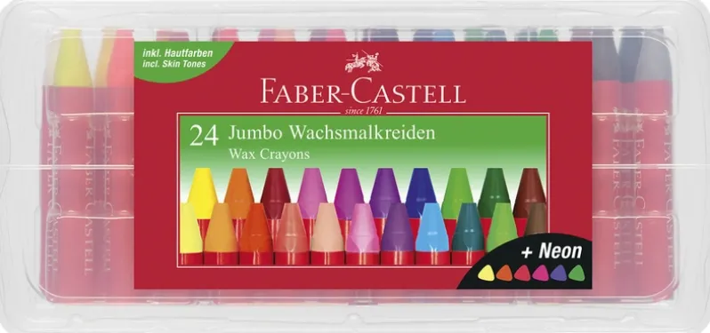 Vokskridt jumbo Faber-Castell 24 farver