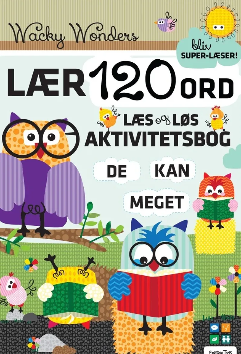 Wacky Wonders aktivitetsbog med 120 ord + stickers