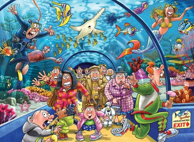 Wasgij Original 43 Aquarium Antics! 1000 brikker