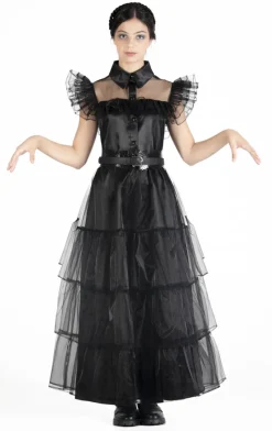 Wednesday Addams balkjole kostume str. 132 cm